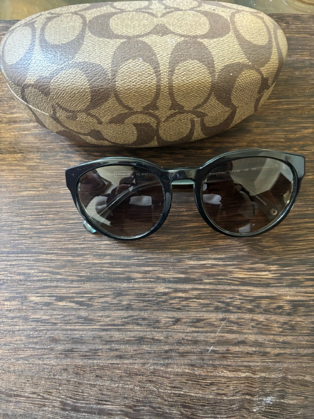 Coach Black Cat-Eye Women's Sunglasses with Signature Case